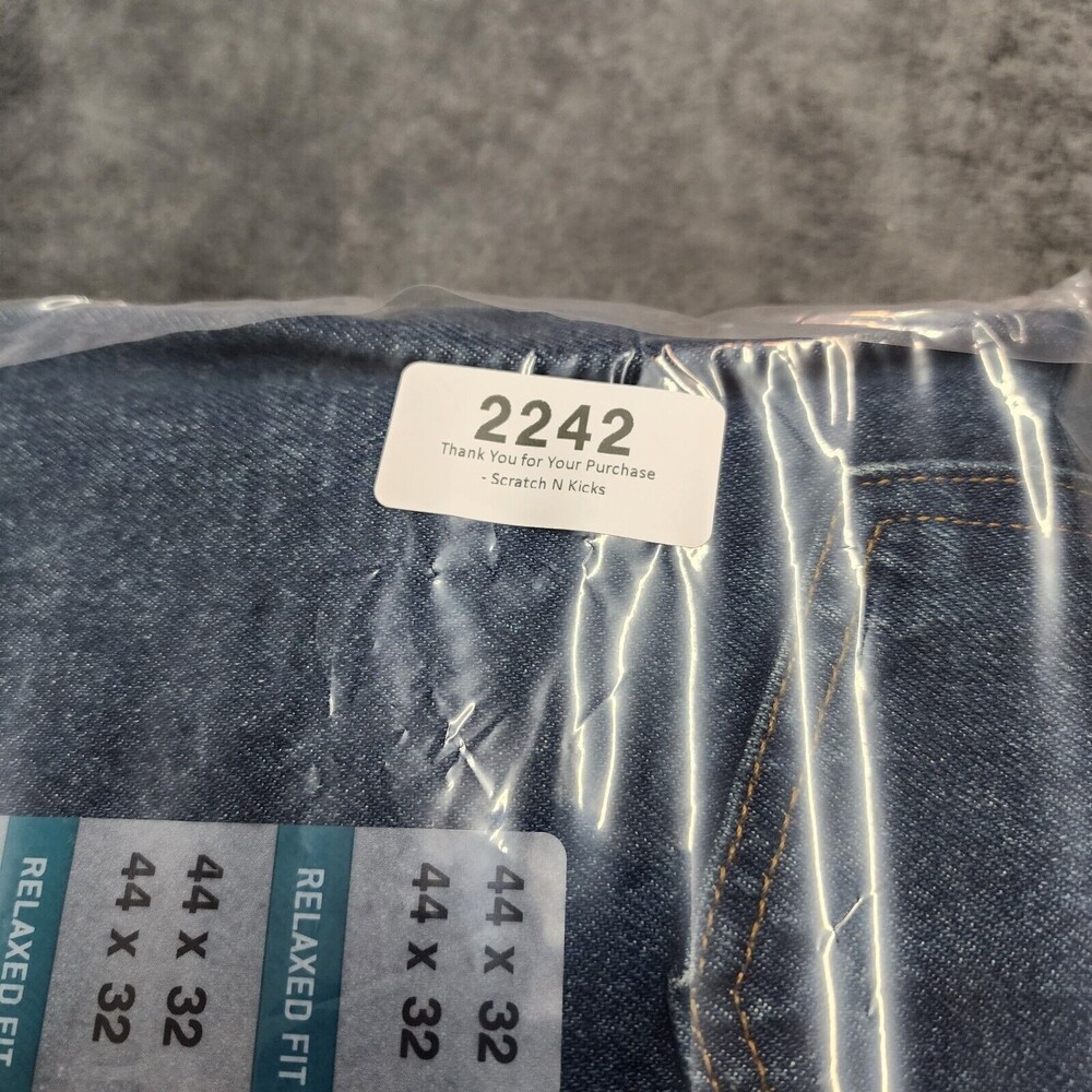 NWT Carhartt Relaxed Fit B460 DVB Men’s Blue Denim Jeans size 44 x 32 - Picture 11 of 11